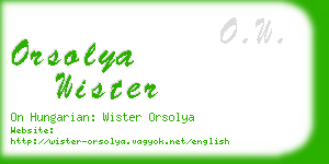 orsolya wister business card